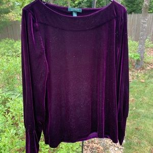 Vintage Ralph Lauren Velvet Top